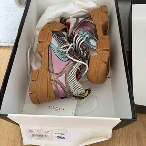 Gucci Pink and Purple Chunky Sneakers